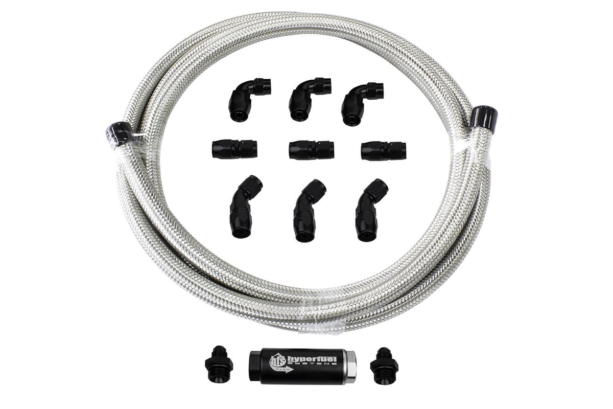 Stainless Steel Braided Hose Kit Natural 20 ft. -6 AN 87201 – Hyperfuel  Systems